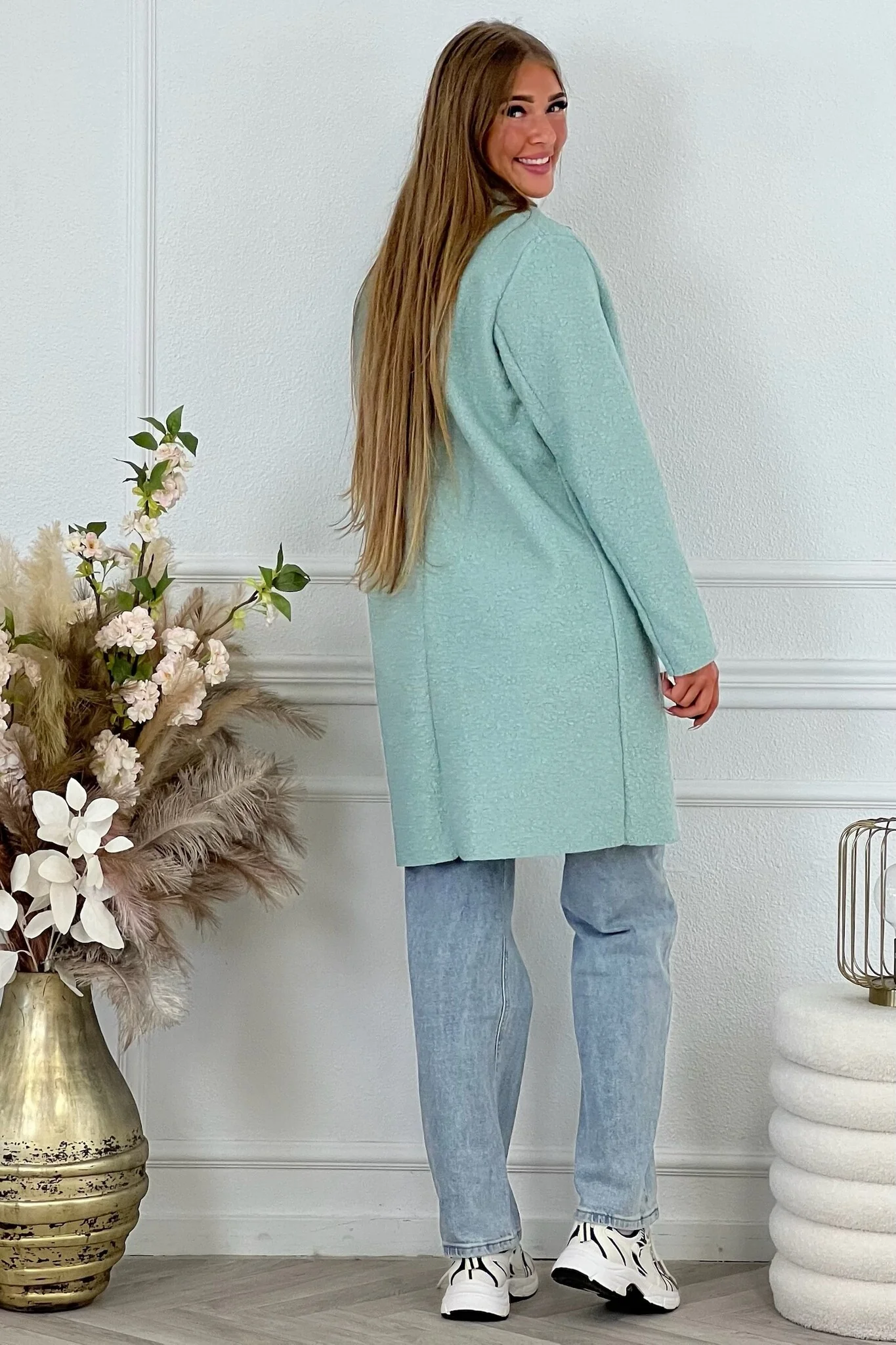 Autumn Teddy Coat - Mint - Image 4