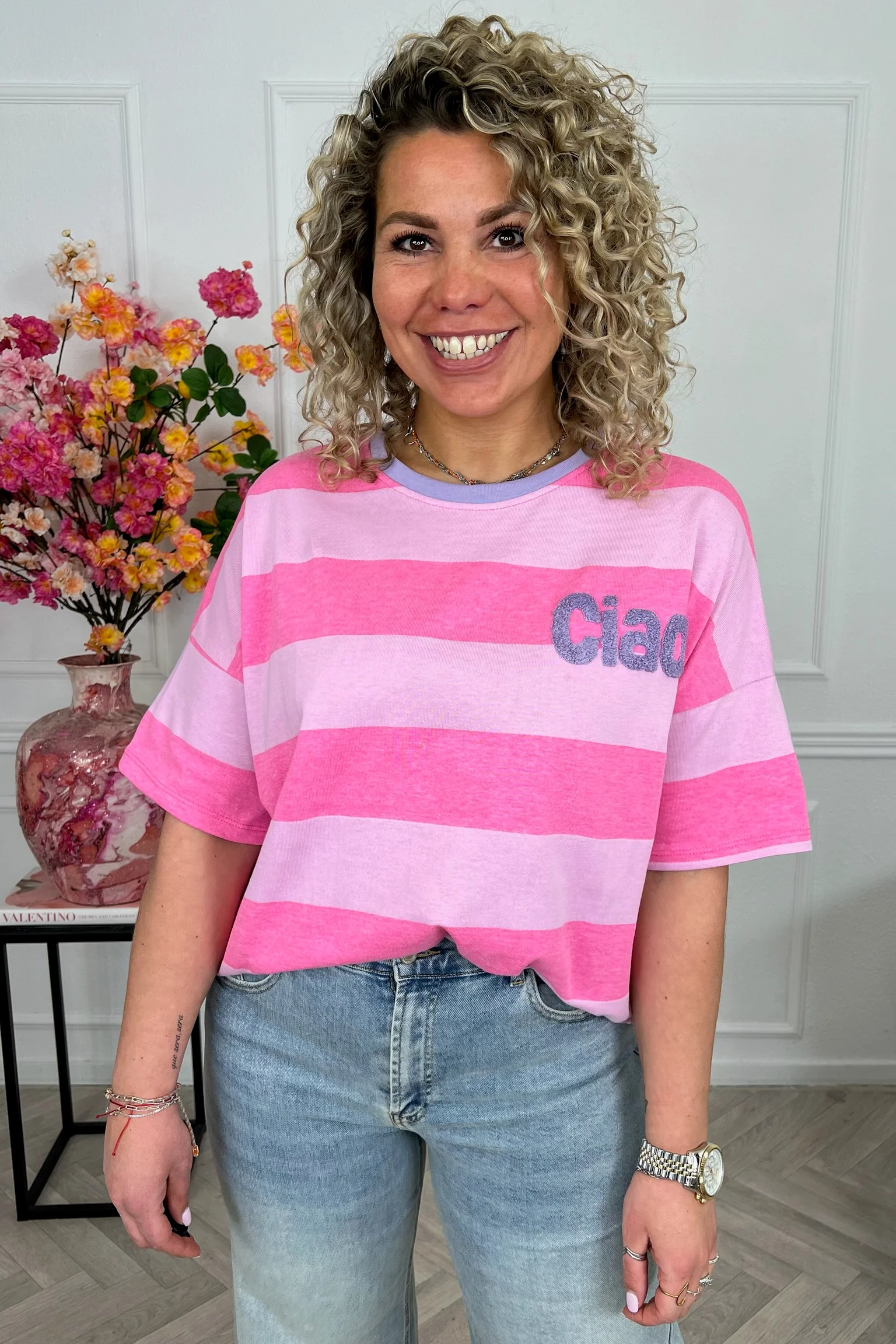 Ciao Bella Striped Shirt - Fuchsia/Pink/Lila - Image 2