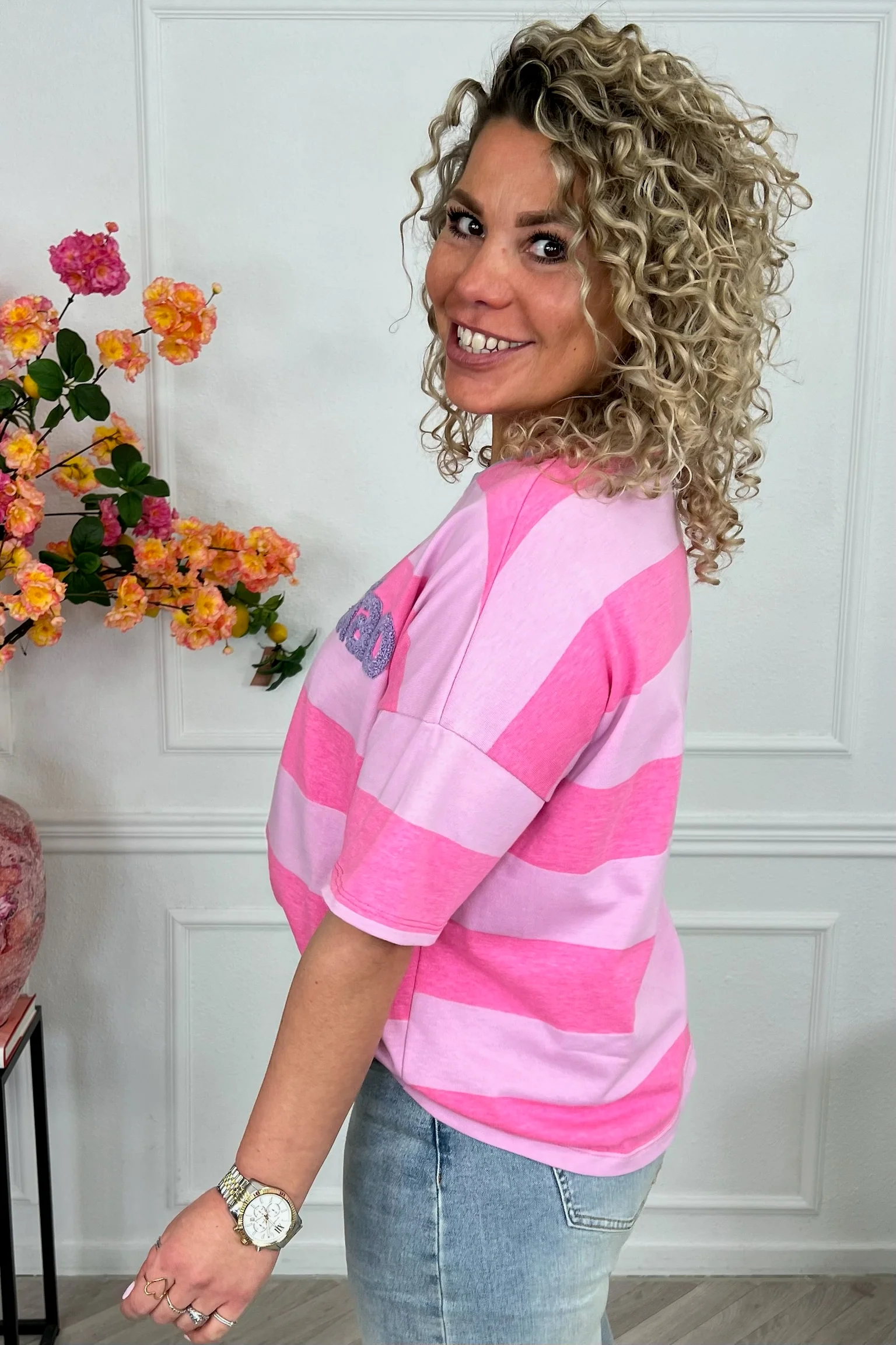 Ciao Bella Striped Shirt - Fuchsia/Pink/Lila - Image 3