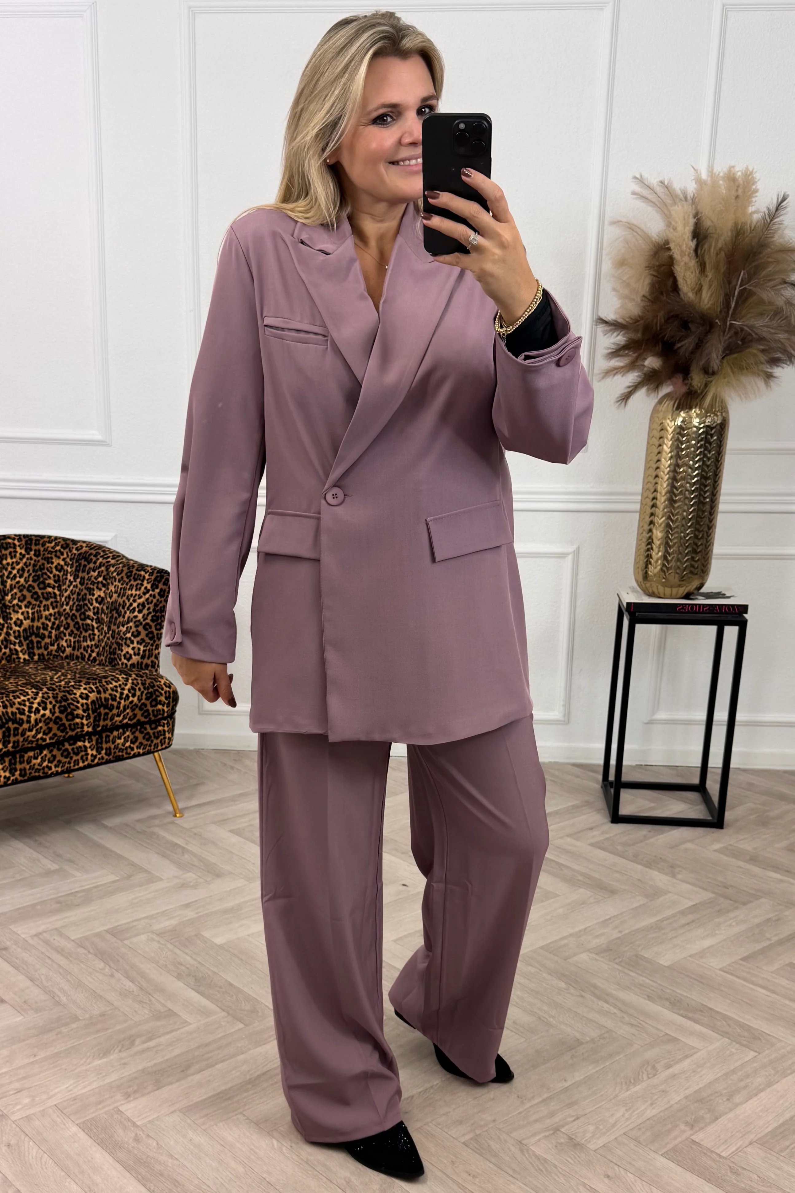 Classy Oversized Coco Blazer - Mauve