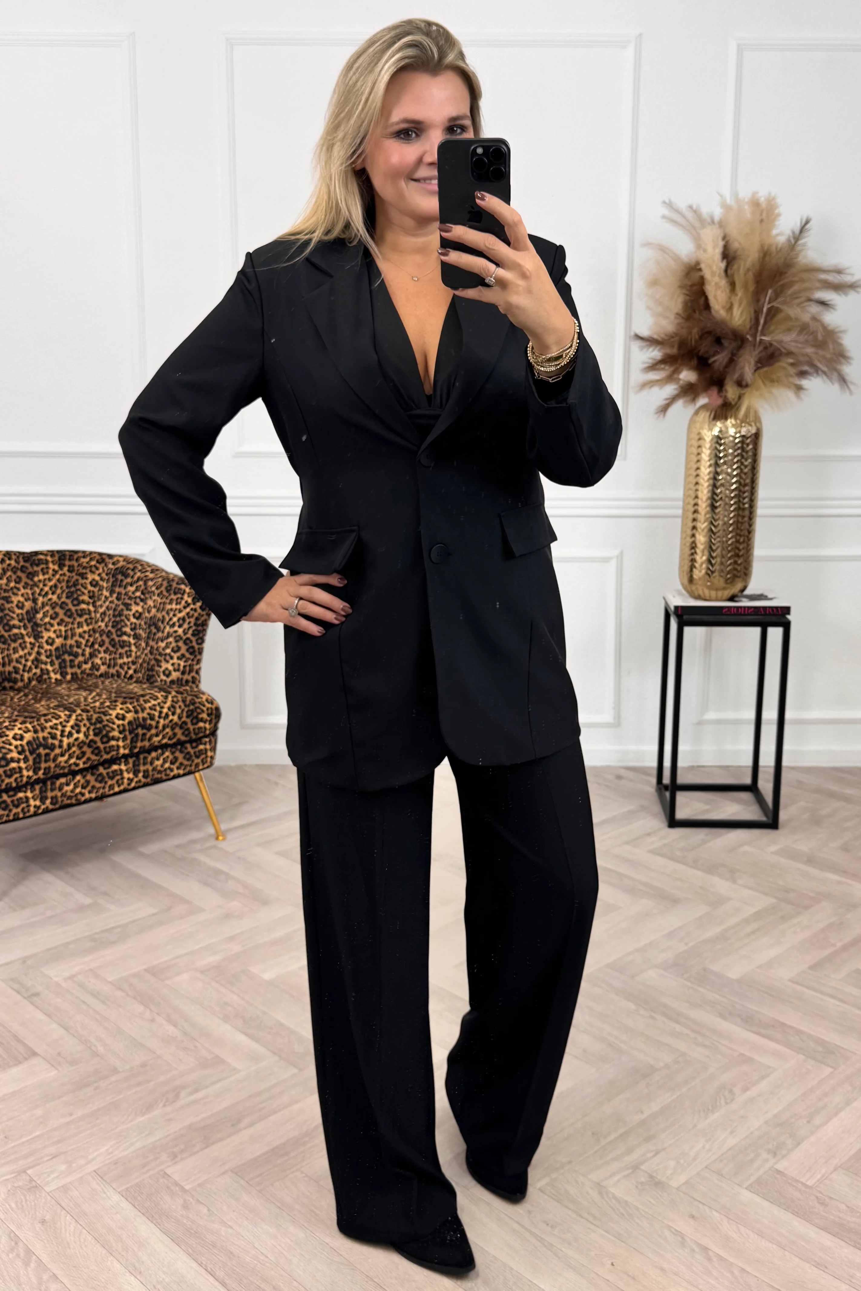 Classy Taille Coco Blazer - Black - Image 2