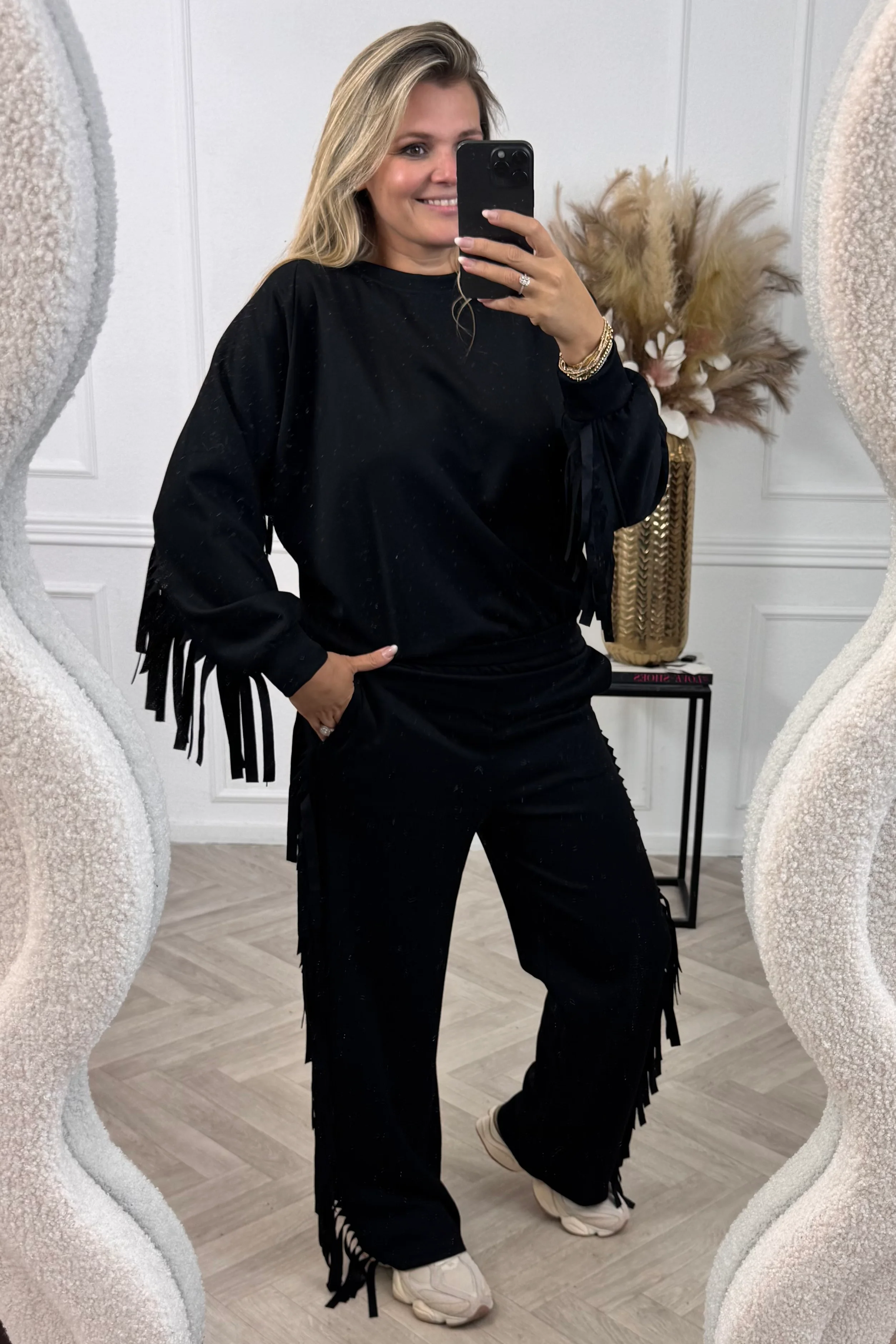 Comfy Fringe Set - Black