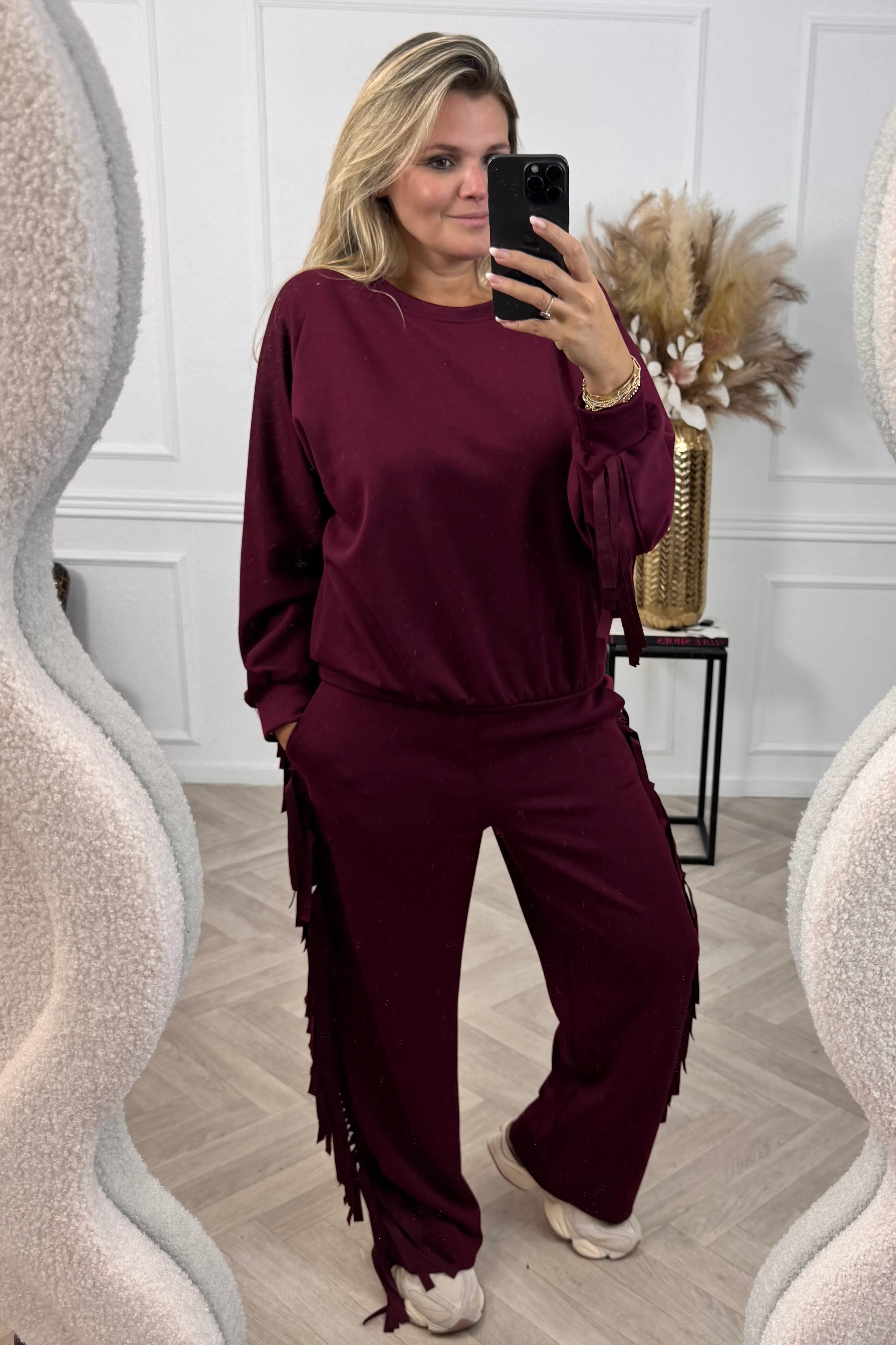 Comfy Fringe Set - Bordeaux