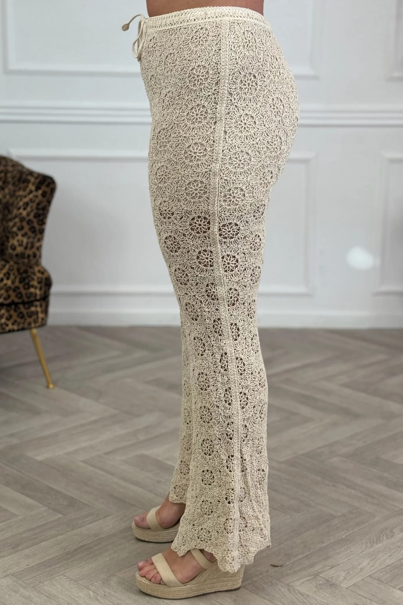 Crochet Pants - Beige - Image 3