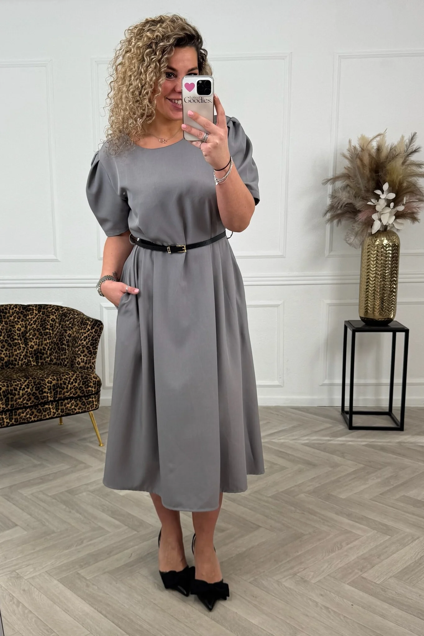 Curvy Classic Dress - Grey - Image 2