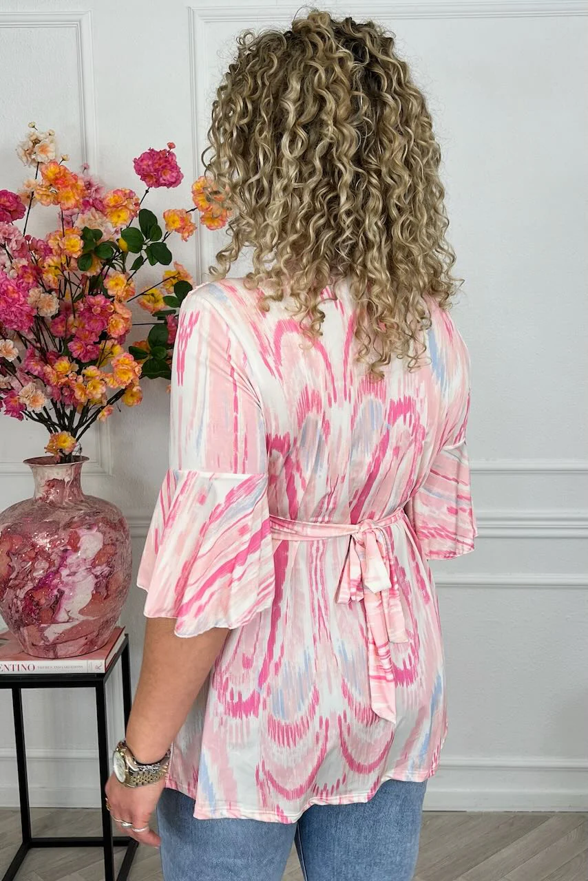 Curvy Knotted Rosa Top - Pink - Image 3