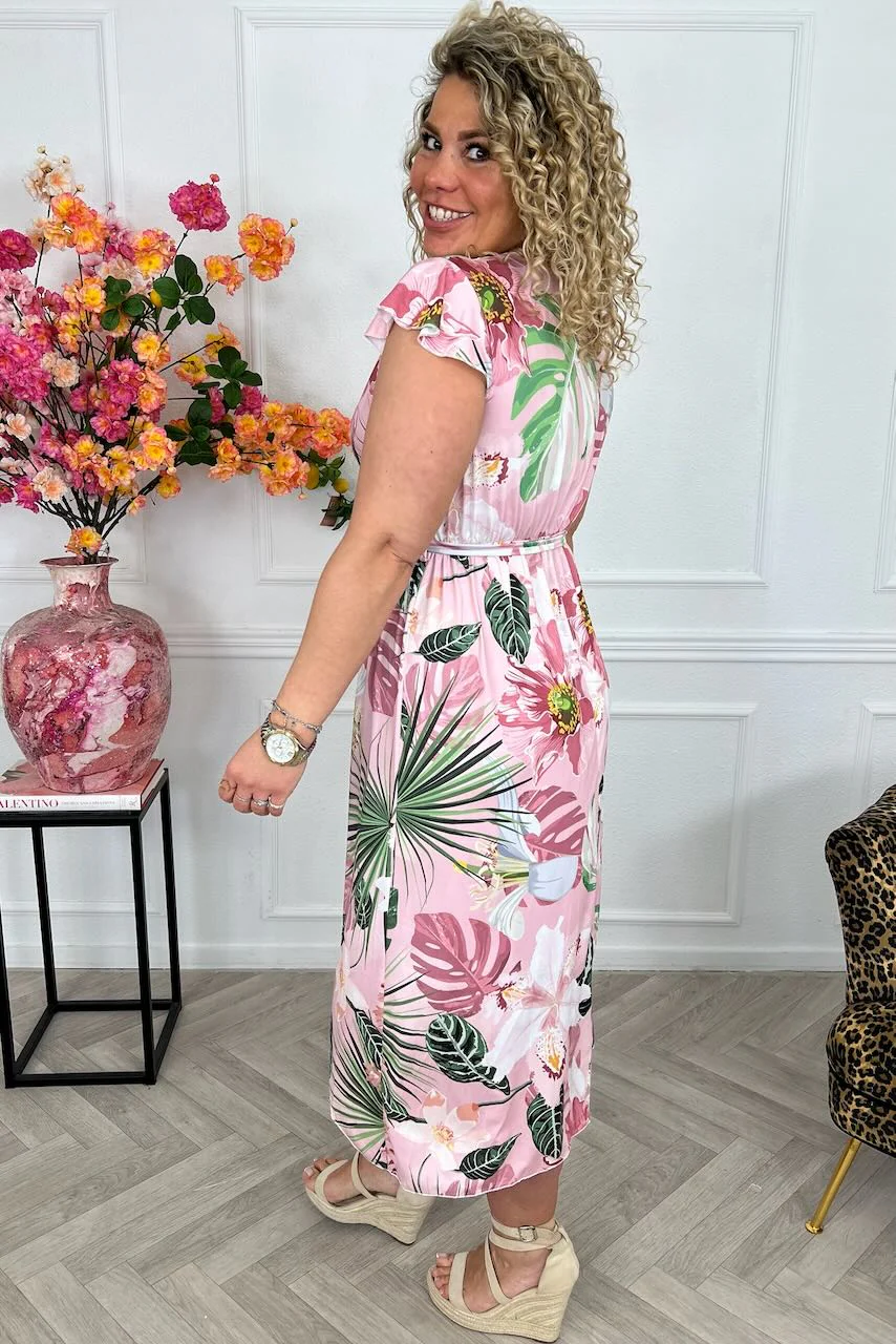 Curvy Strik Forest Dress - Pink - Image 3