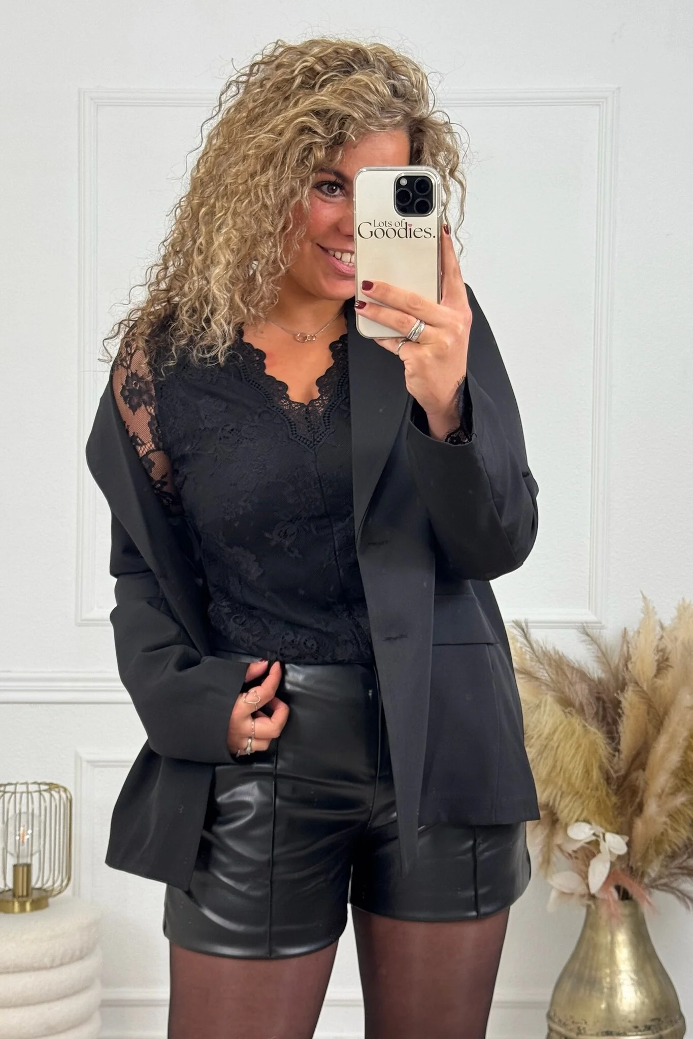 Fake Leather Short - Black