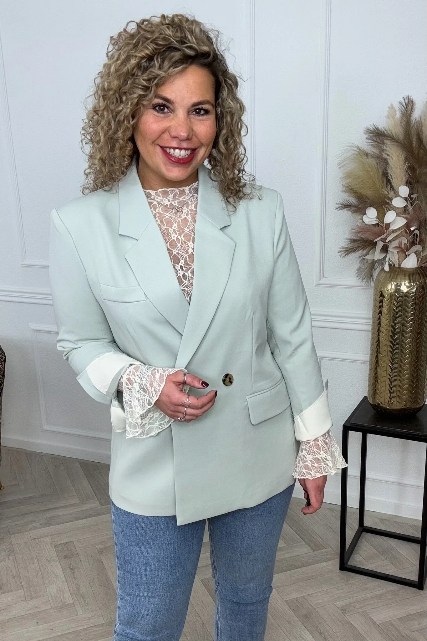 Fleur Blazer - Mint Green - Image 3
