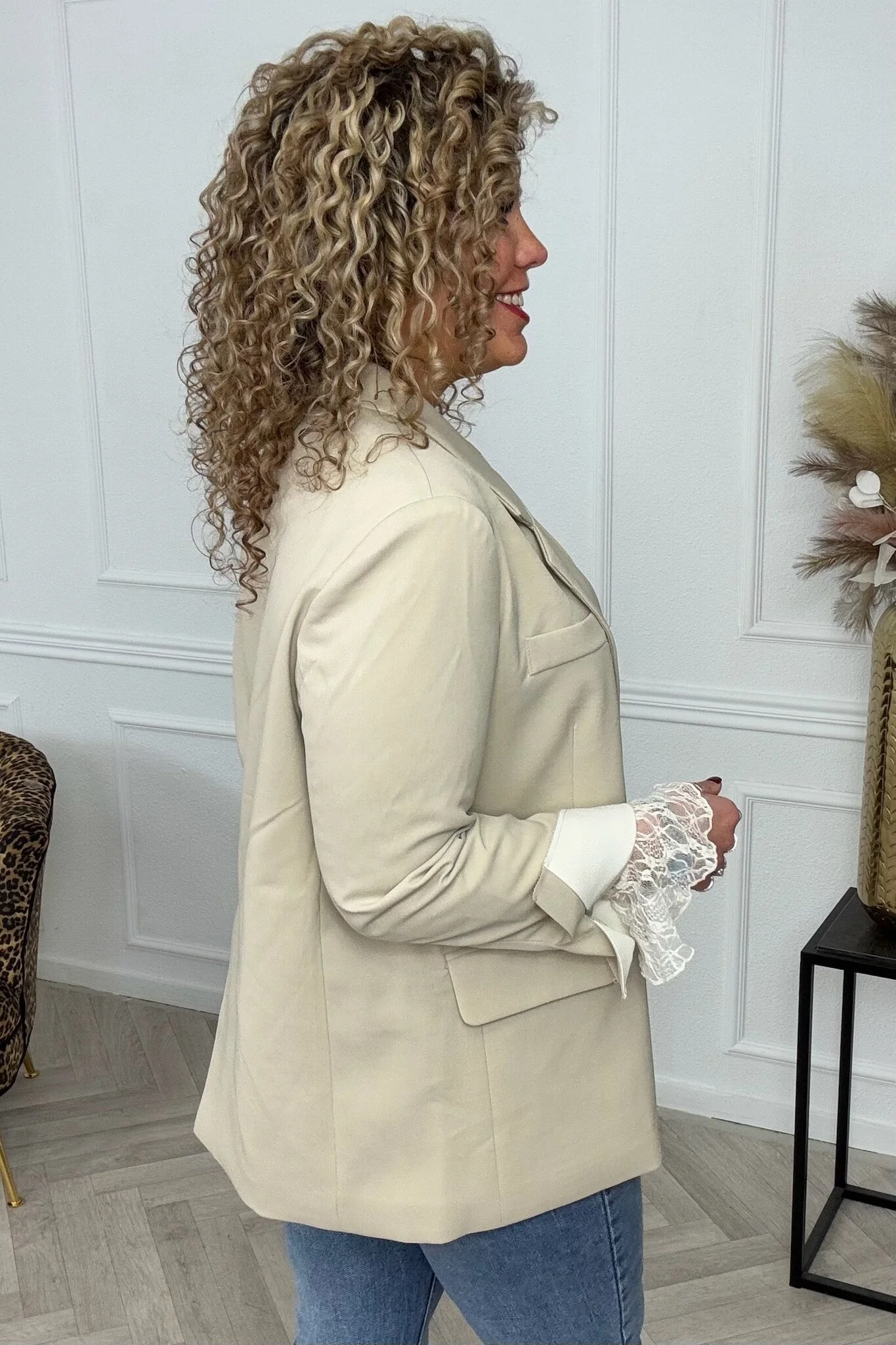 Fleur Blazer - Beige - Image 4
