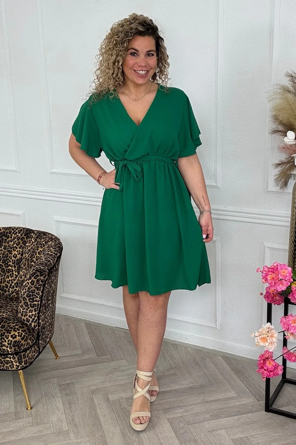 Florence Strik Dress - Green