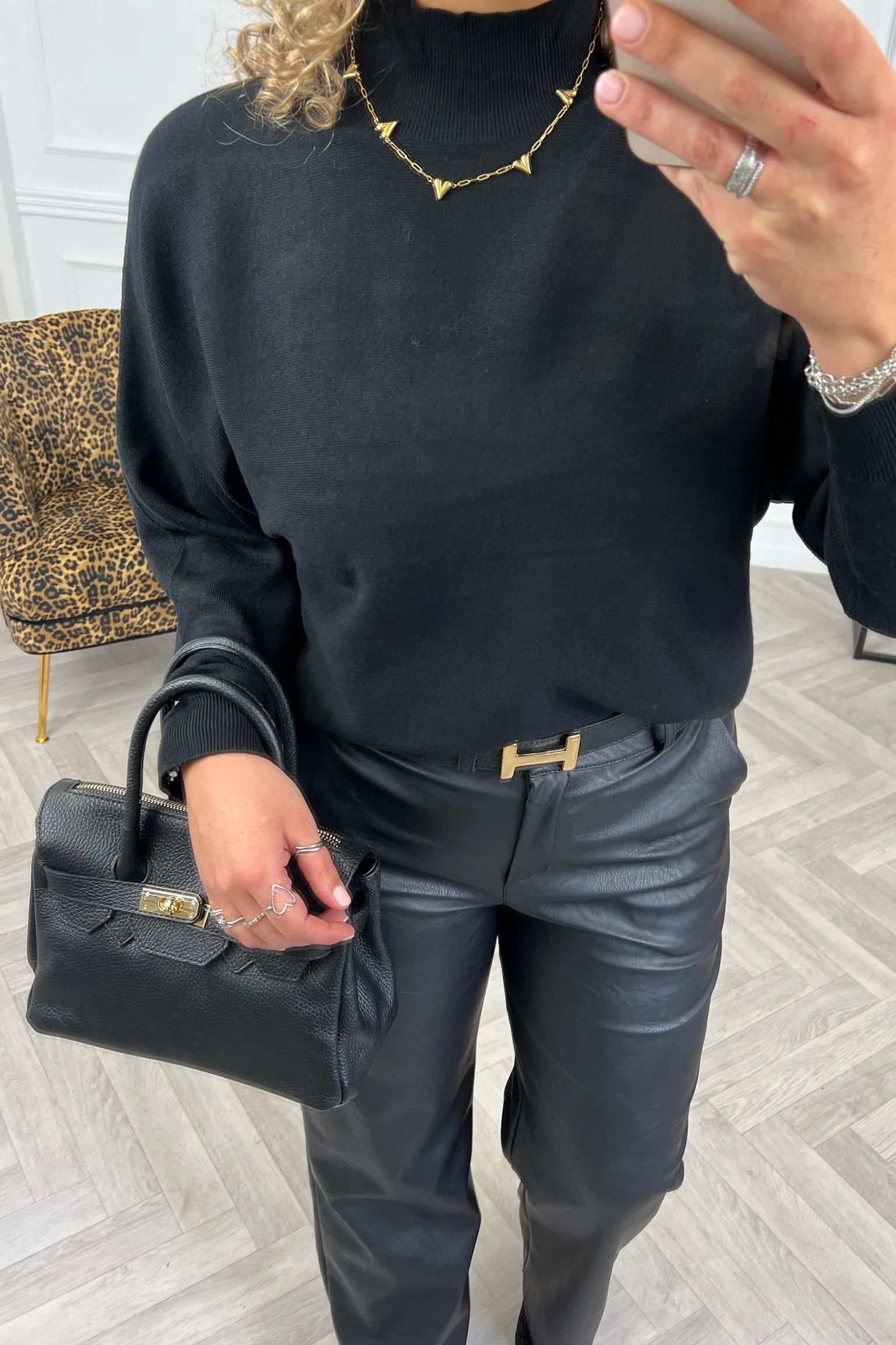 Judie Basic Sweater - Black - Image 2