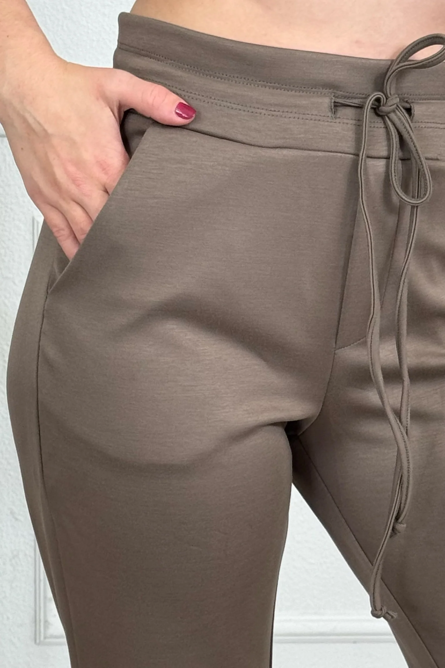 Luxury Scuba Pants - Taupe - Image 6