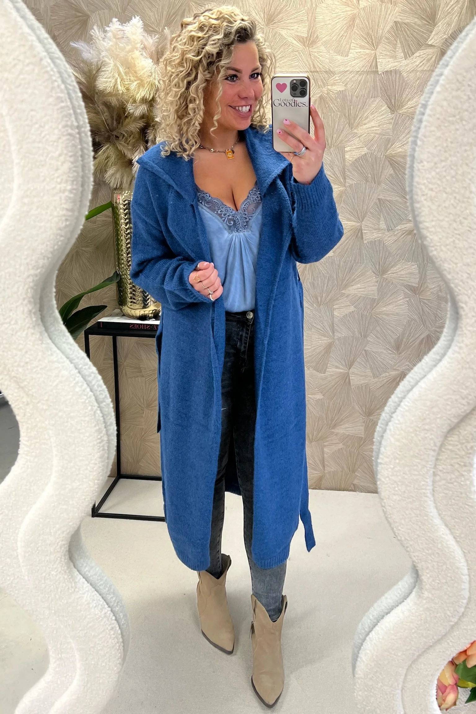 Mila Belted Vest - Blue - Image 2