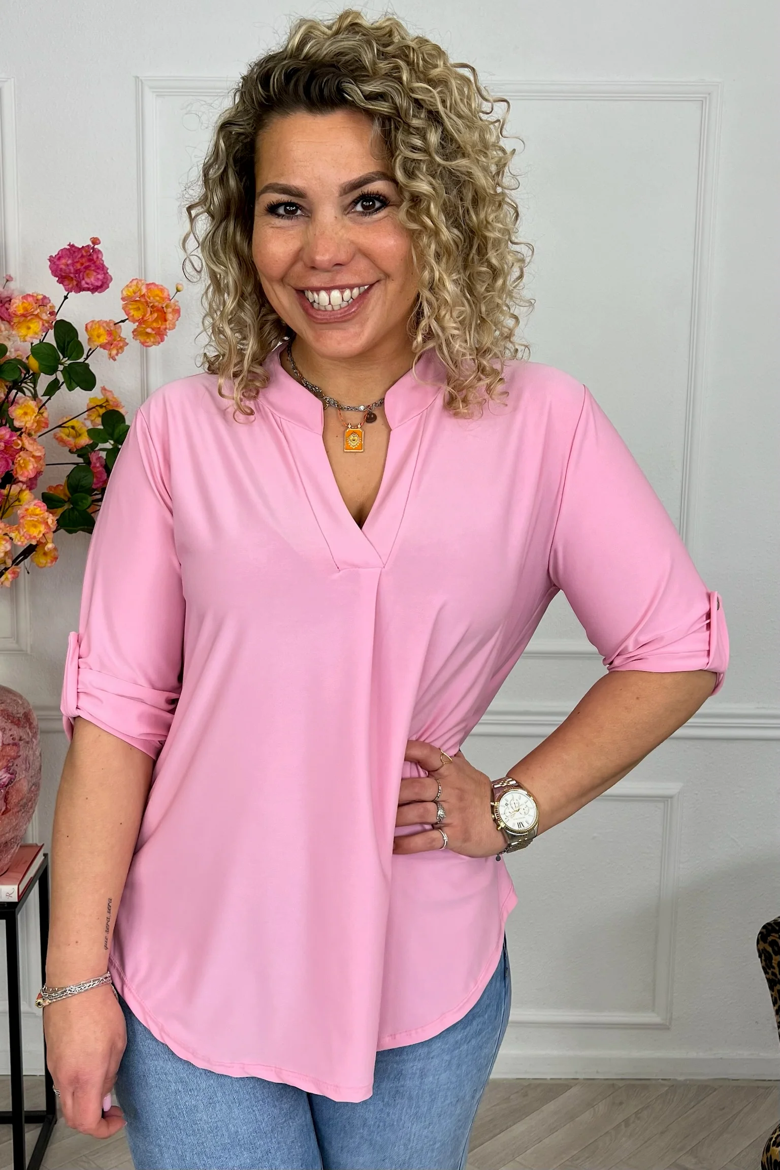 Perfect Basic Blouse - Sugar Pink