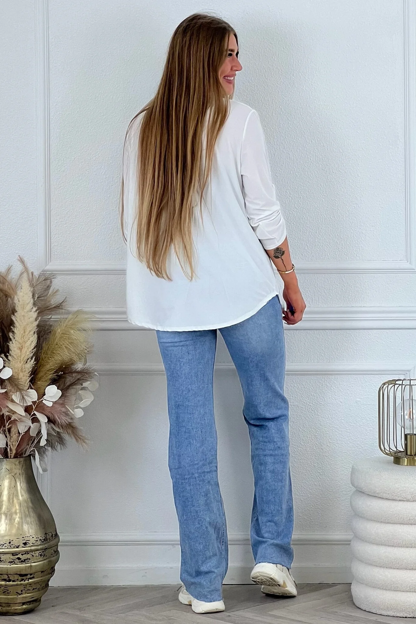 Perfect Basic Blouse - White - Image 6