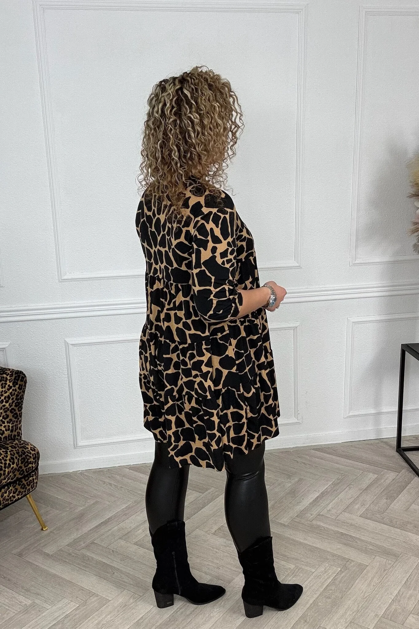 Perfect Basic Giraffe Dress - Camel - Image 2