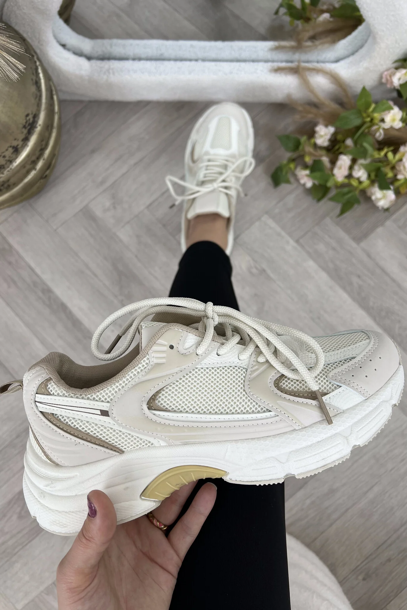Perfect Basic Sneaker - Beige/Gold