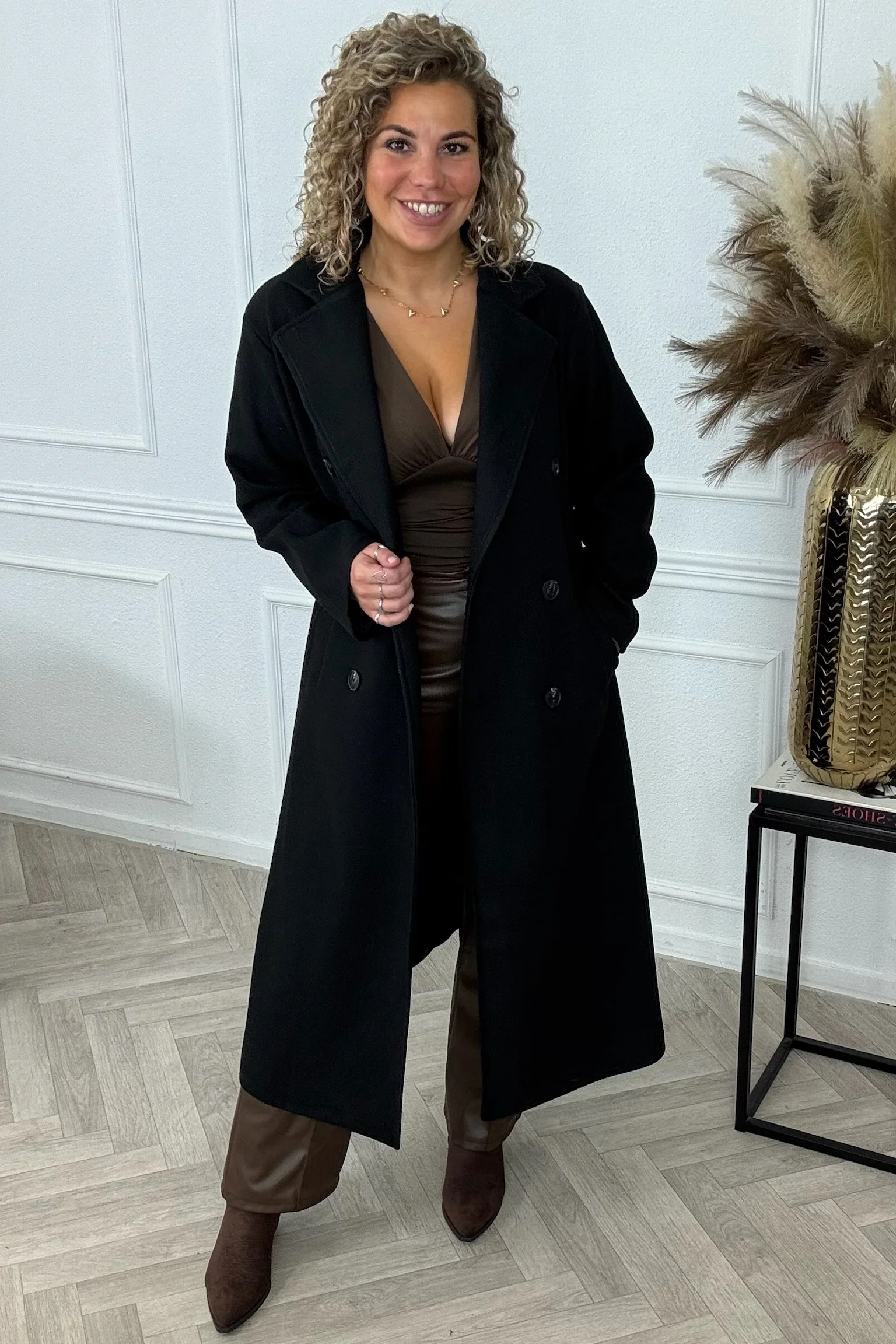 Perfect Button Coat - Black