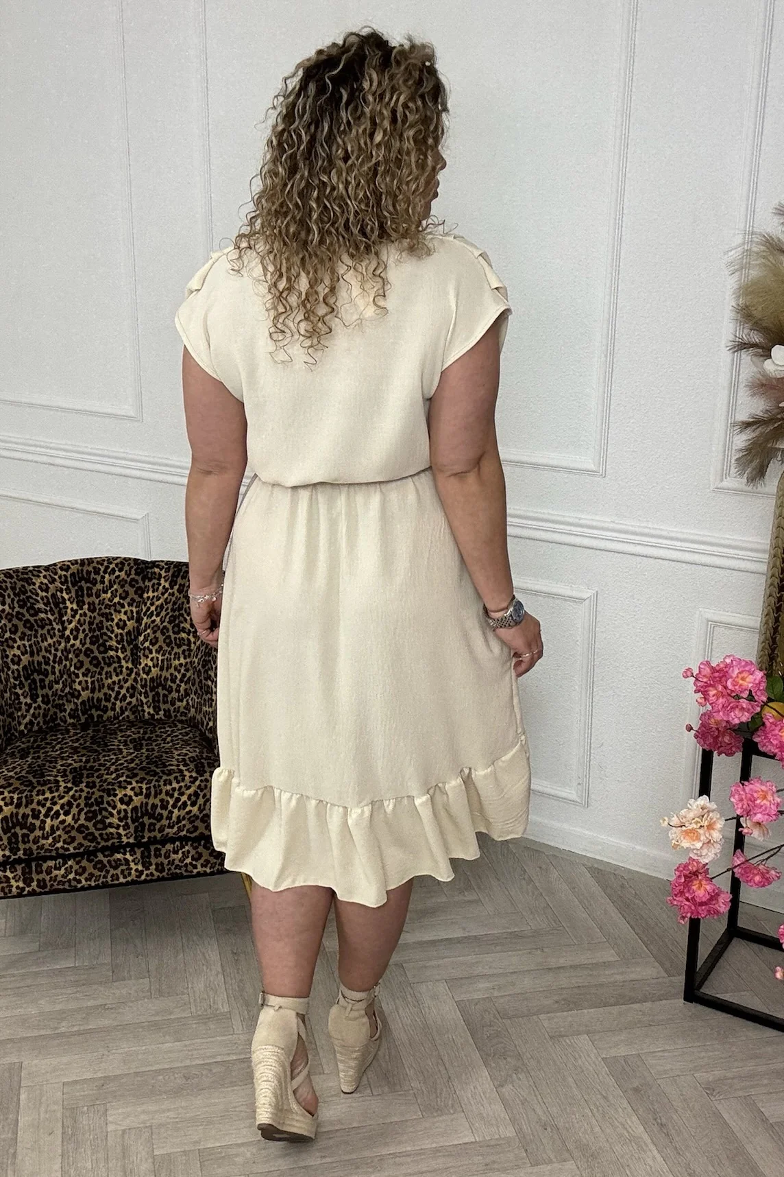 Perfect Waterfall Dress - Vanilla - Image 2