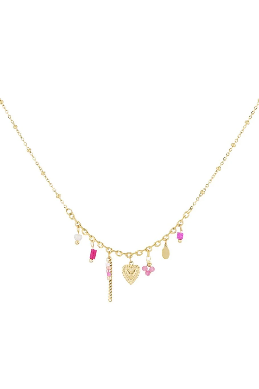 Pink Fiesta Necklace - Gold