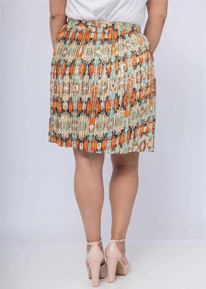 Poppy Summer Skirt - Beige/Orange - Image 2
