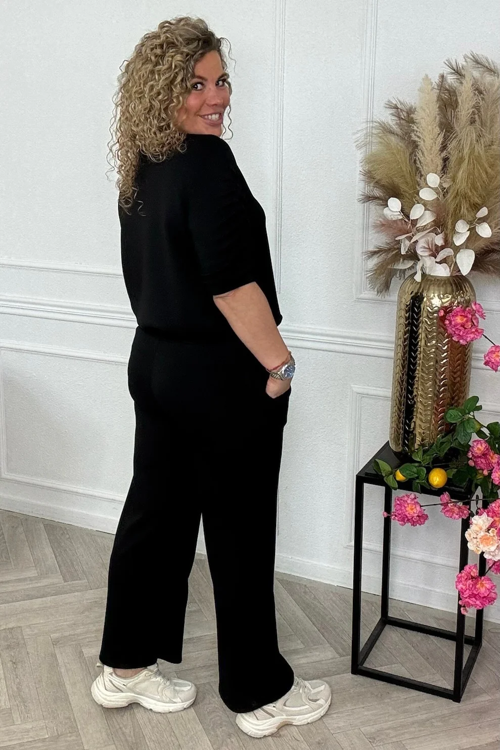 Ruffle Sleeve Set - Black - Image 2