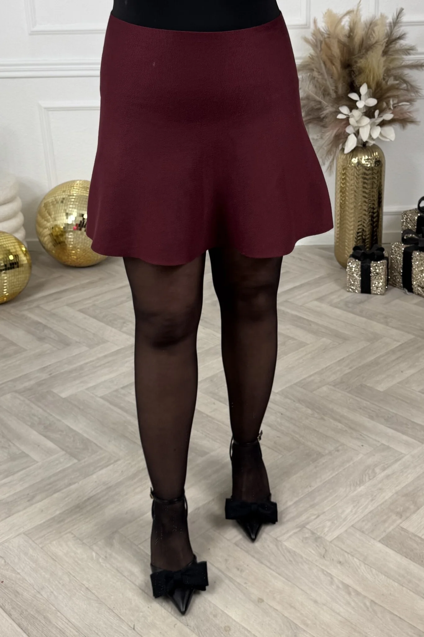 Short Balloon Skirt - Bordeaux