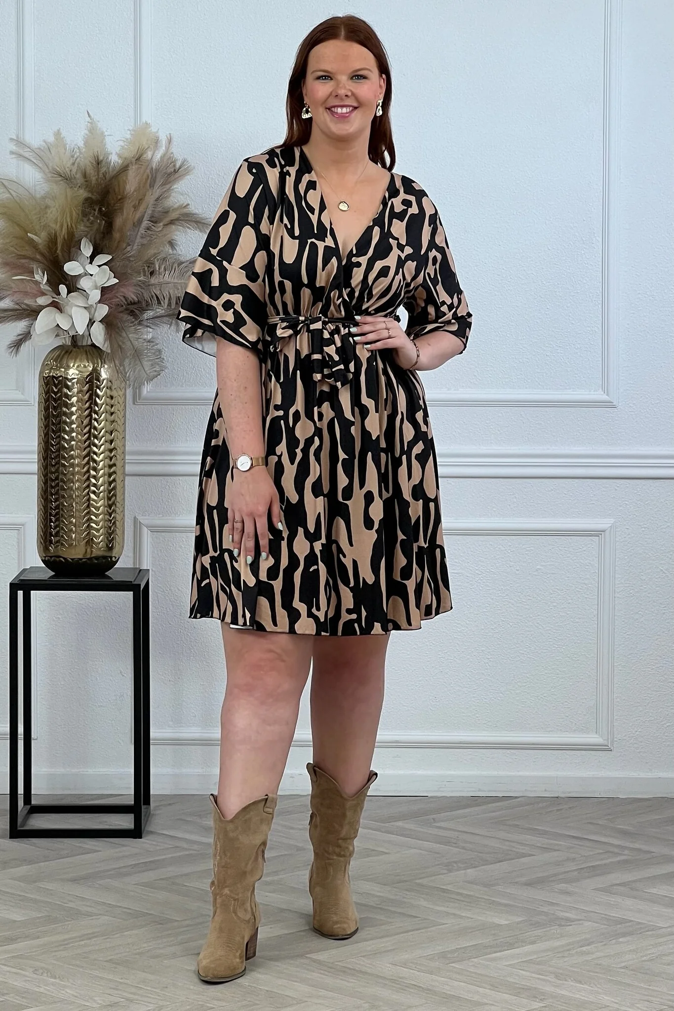 Short Jill Dress - Roma Camel - Image 4