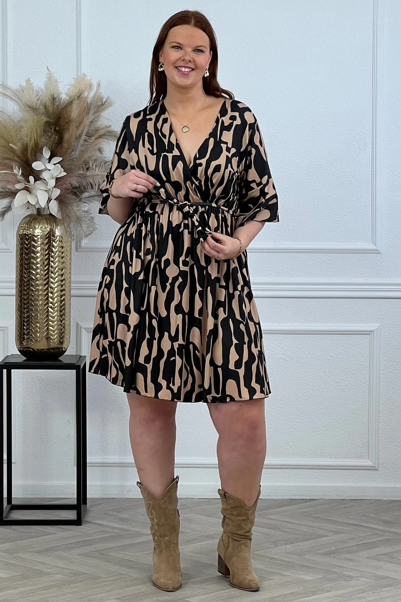 Short Jill Dress - Roma Camel - Image 5
