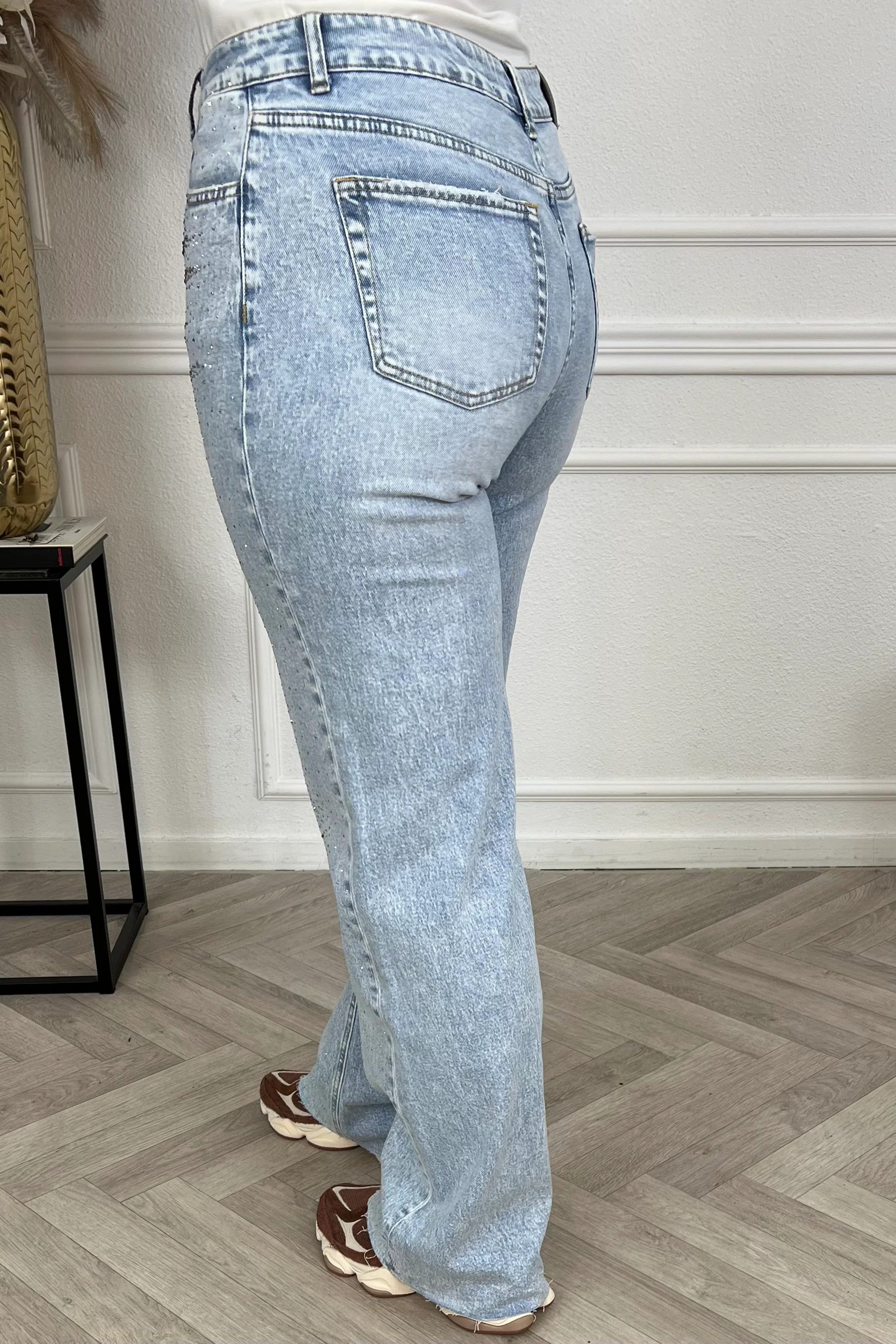 Stretch Glitter Tall Jeans - Light Blue - Image 8